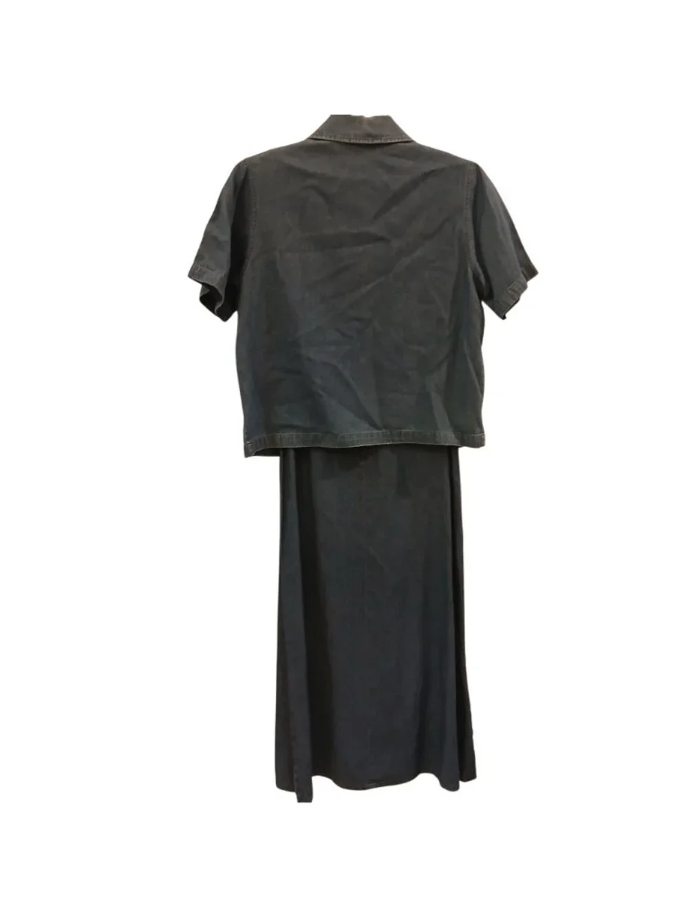 Excitation Womens Sz M Denim 2-Pc Set Sleeveless Back Zipper Dress w/ Jacket C17 - Picture 11 of 12